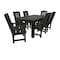 Highwood Usa Lehigh 7pc Rectangular Outdoor Patio Furniture Dining Set 72 x 42 AD-ST7LH1CO4AA-BKE - alternate 1